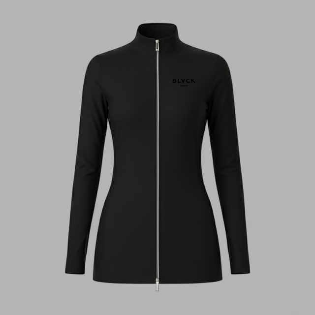 BLVCK 高領多穿法洋裝外套 - 黑