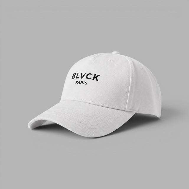 BLVCK 黑魂電繡標誌棒球帽 - 白