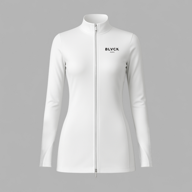 BLVCK 高領多穿法洋裝外套 - 白