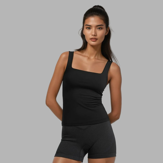 BLVCK 極簡彈力背心 - 黑