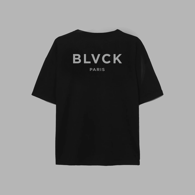 BLVCK 反光LOGO寬版TEE