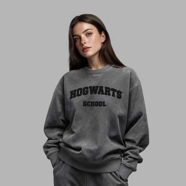 BLVCK x HARRY POTTER 聯名霍格華茲運動衫 - 灰