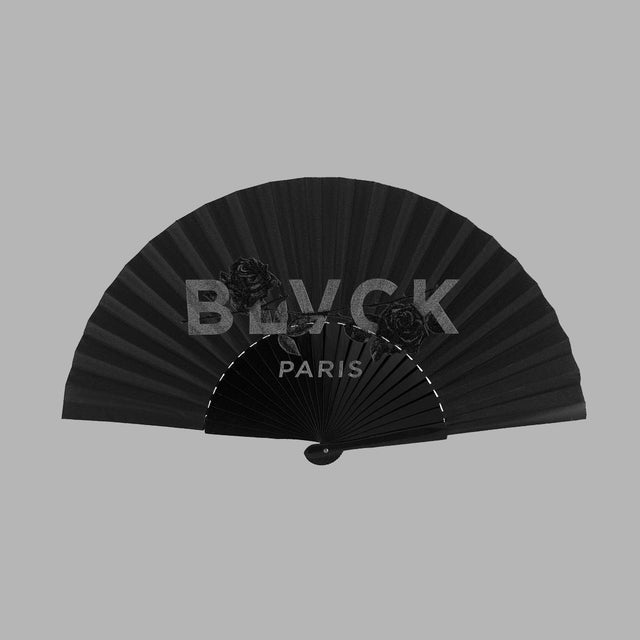 BLVCK 玫瑰LOGO折扇