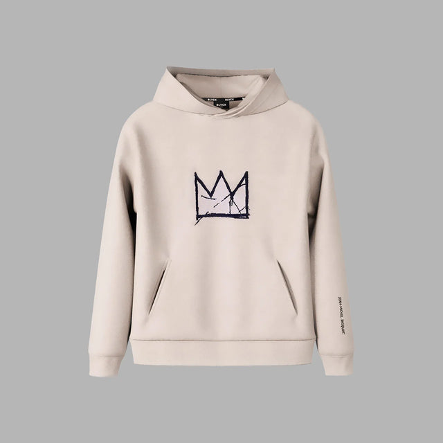 BLVCK X BASQUIAT 聯名皇冠連帽衫 - 晨暮褐