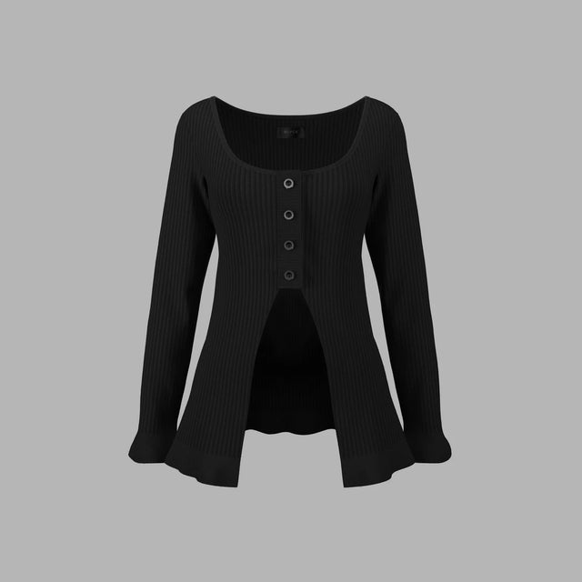 BLVCK 黑魂剪裁开襟上衣(女款)