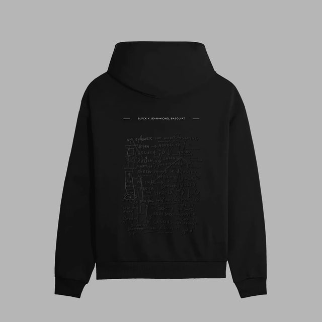 BLVCK X BASQUIAT 聯名皇冠連帽衫 - 闇黑