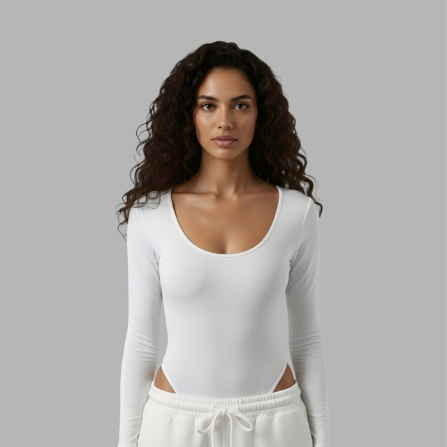 BLVCK 圓領連體上衣 - 白