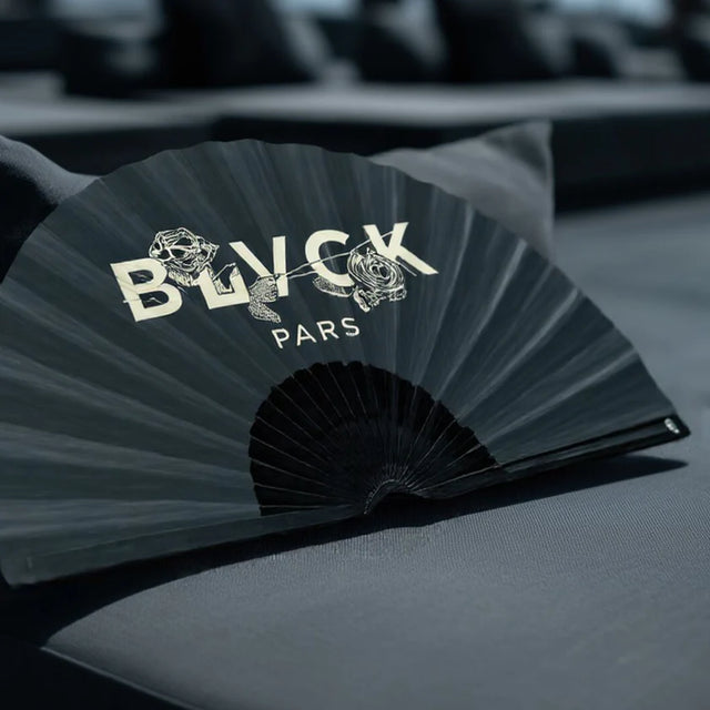 BLVCK 玫瑰LOGO折扇
