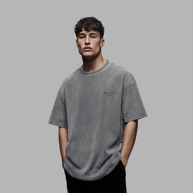 BLVCK 水洗工藝TEE - 灰