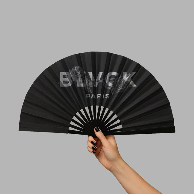 BLVCK 玫瑰LOGO折扇