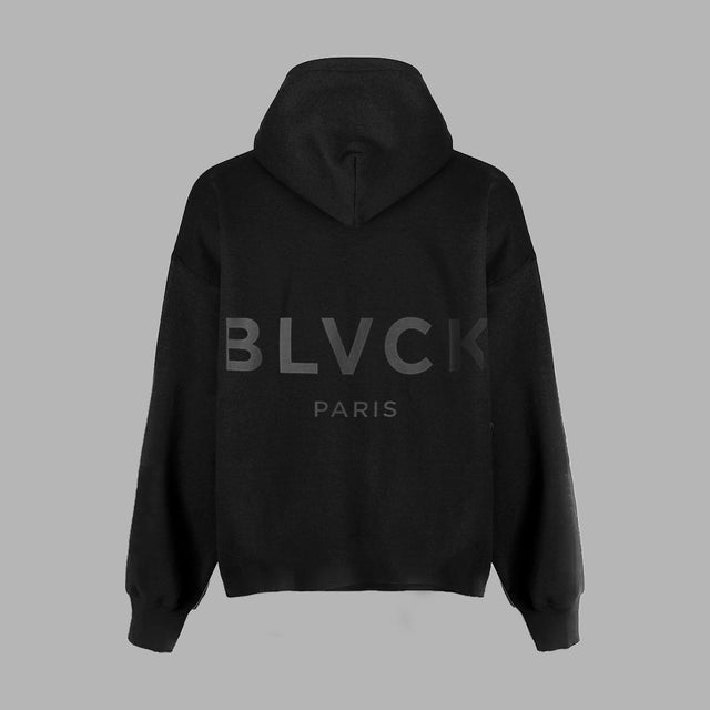 BLVCK PARIS 灰標LOGO連帽衫
