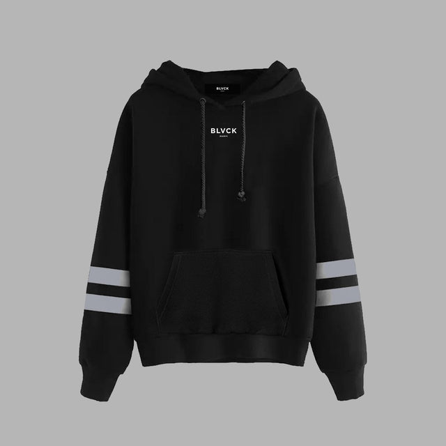 BLVCK 拼接条纹连帽衫