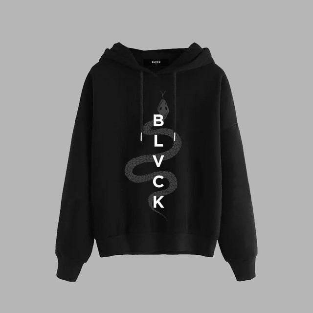 BLVCK 黑色曼巴印花连帽衫