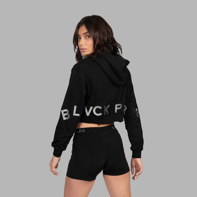 BLVCK PARIS 灰标LOGO连帽衫(女款)