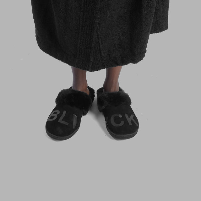 BLVCK 黑絨穆勒鞋