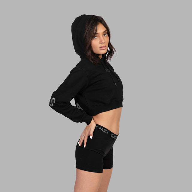 BLVCK PARIS 灰标LOGO连帽衫(女款)