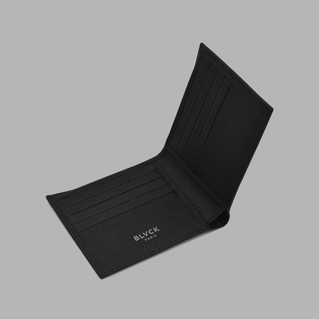 BLVCK 經典皮革對折短夾