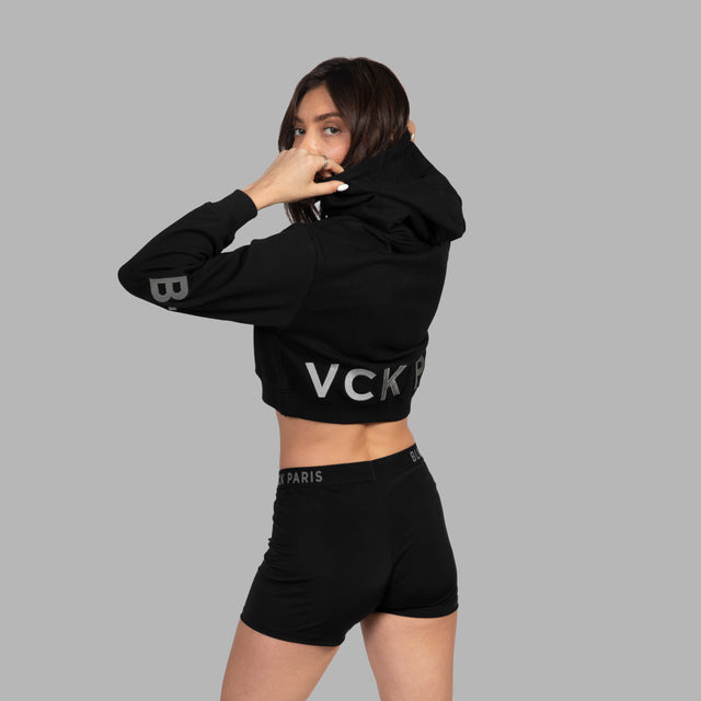 BLVCK PARIS 灰标LOGO连帽衫(女款)
