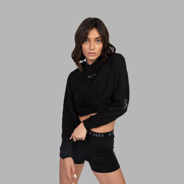 BLVCK PARIS 灰标LOGO连帽衫(女款)