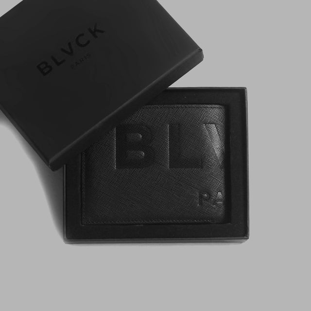 BLVCK 經典皮革對折短夾