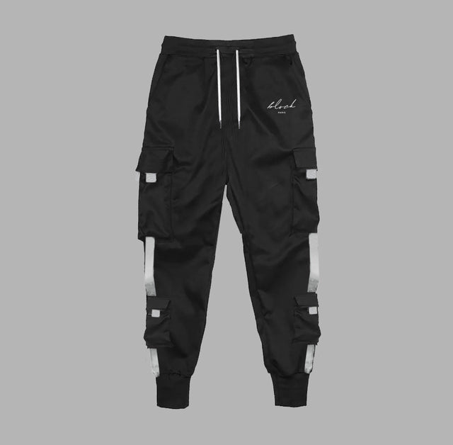 BLVCK 潮流飾帶縮口褲2.0