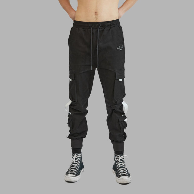 BLVCK 潮流飾帶縮口褲2.0