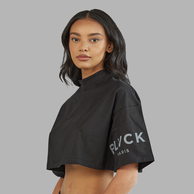 BLVCK品牌宽袖短版套头TEE