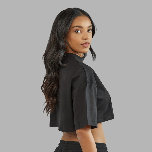 BLVCK品牌宽袖短版套头TEE