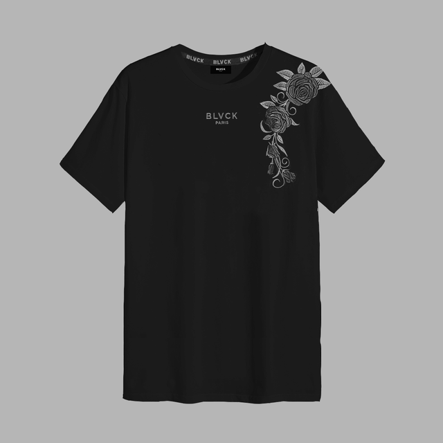 BLVCK 罗曼死电绣玫瑰 TEE