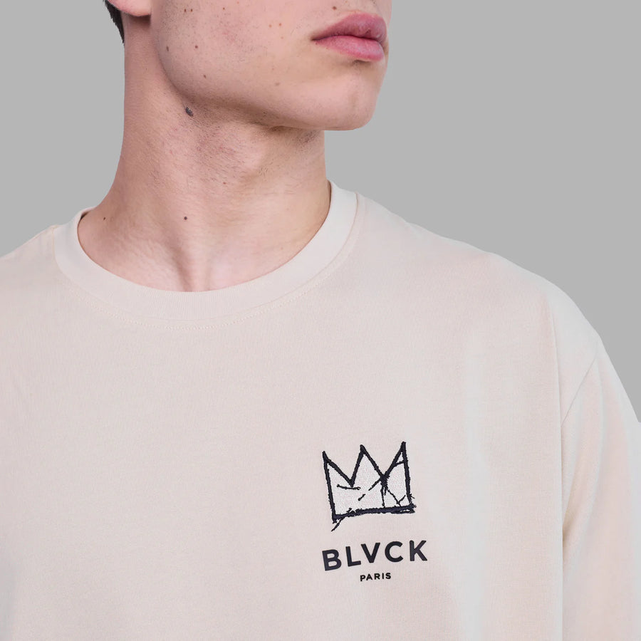 BLVCK X BASQUIAT 聯名皇冠Tee - 晨暮褐