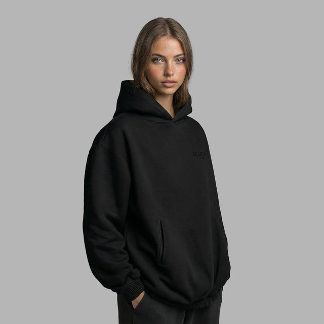 BLVCK x HARRY POTTER 聯名納吉尼浮雕連帽衫 - 黑