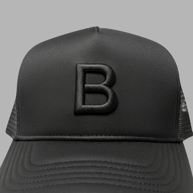 BLVCK 闇黑立體刺繡網帽