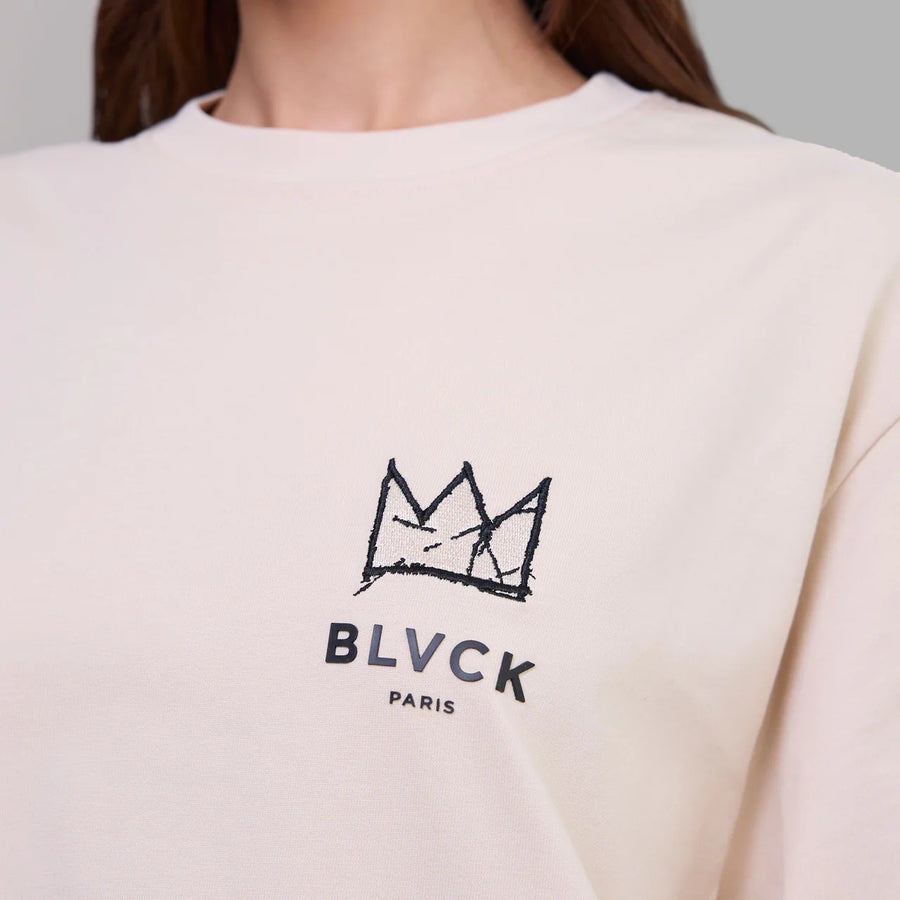 BLVCK X BASQUIAT 聯名皇冠Tee - 晨暮褐