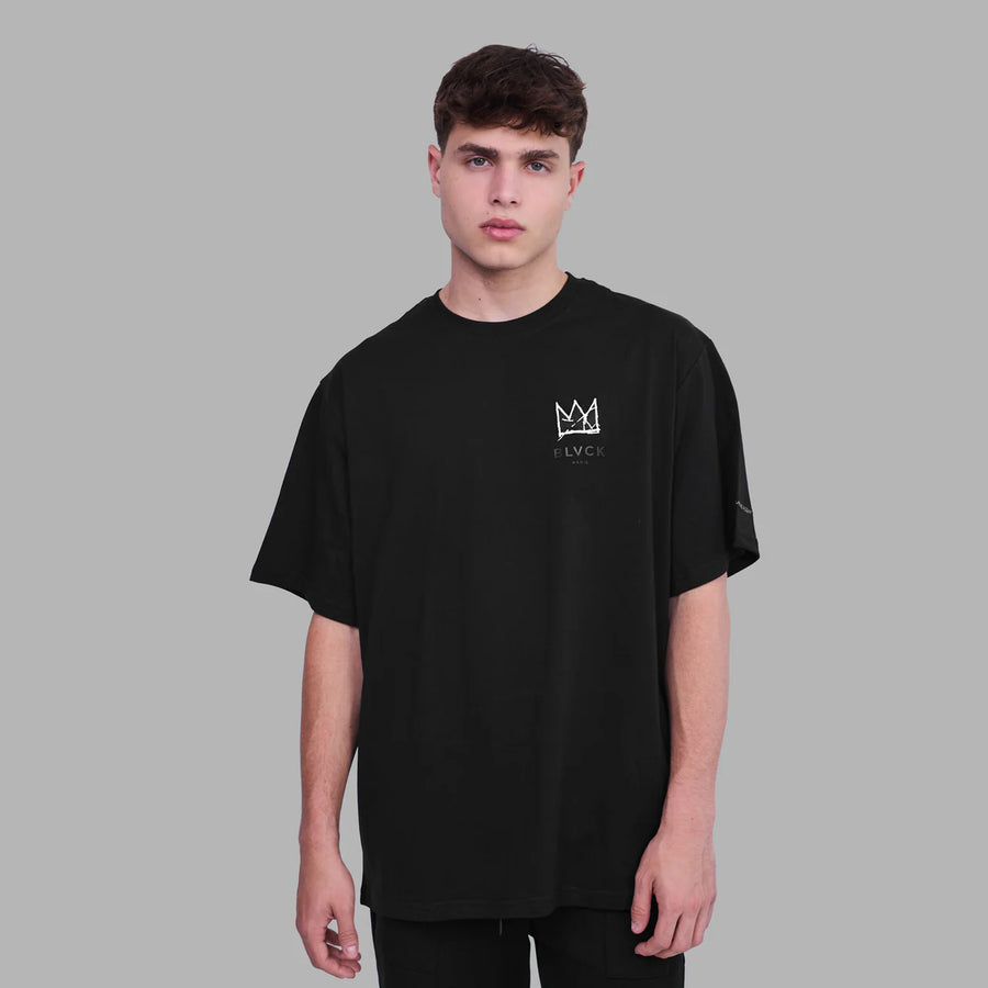 BLVCK X BASQUIAT 聯名皇冠Tee - 闇黑