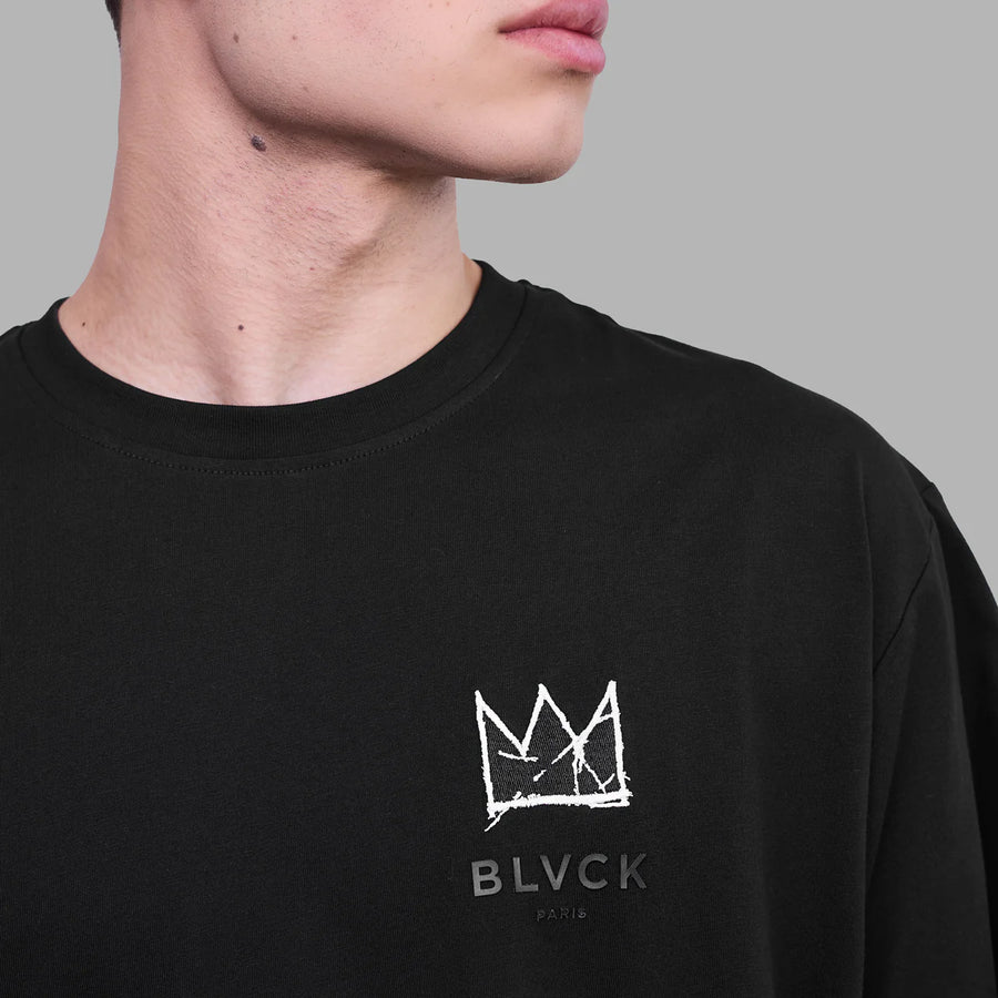 BLVCK X BASQUIAT 聯名皇冠Tee - 闇黑