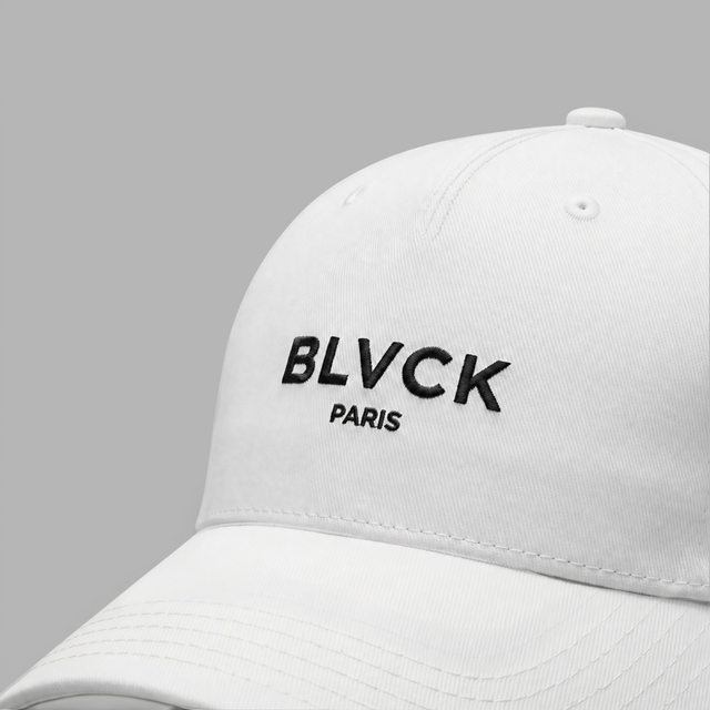 BLVCK 黑魂電繡標誌棒球帽 - 白