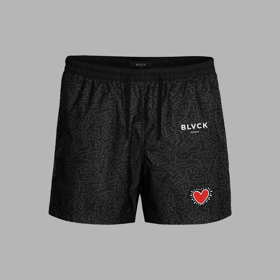 BLVCK X KEITH HARING 联名涂鸦短裤