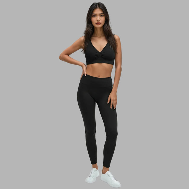 BLVCK 高腰機能緊身褲 - 黑