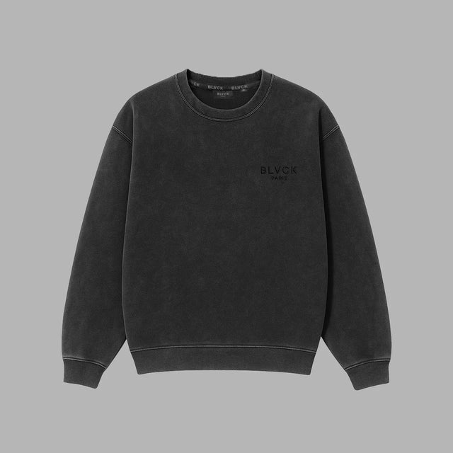 BLVCK 水洗工藝運動衫 - 黑