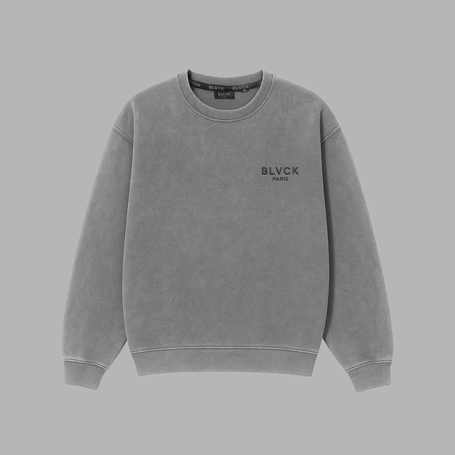 BLVCK 水洗工藝運動衫 - 灰