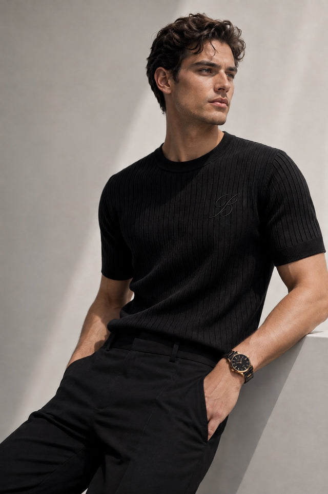 BLVCK Ribbed 羅紋短袖上衣
