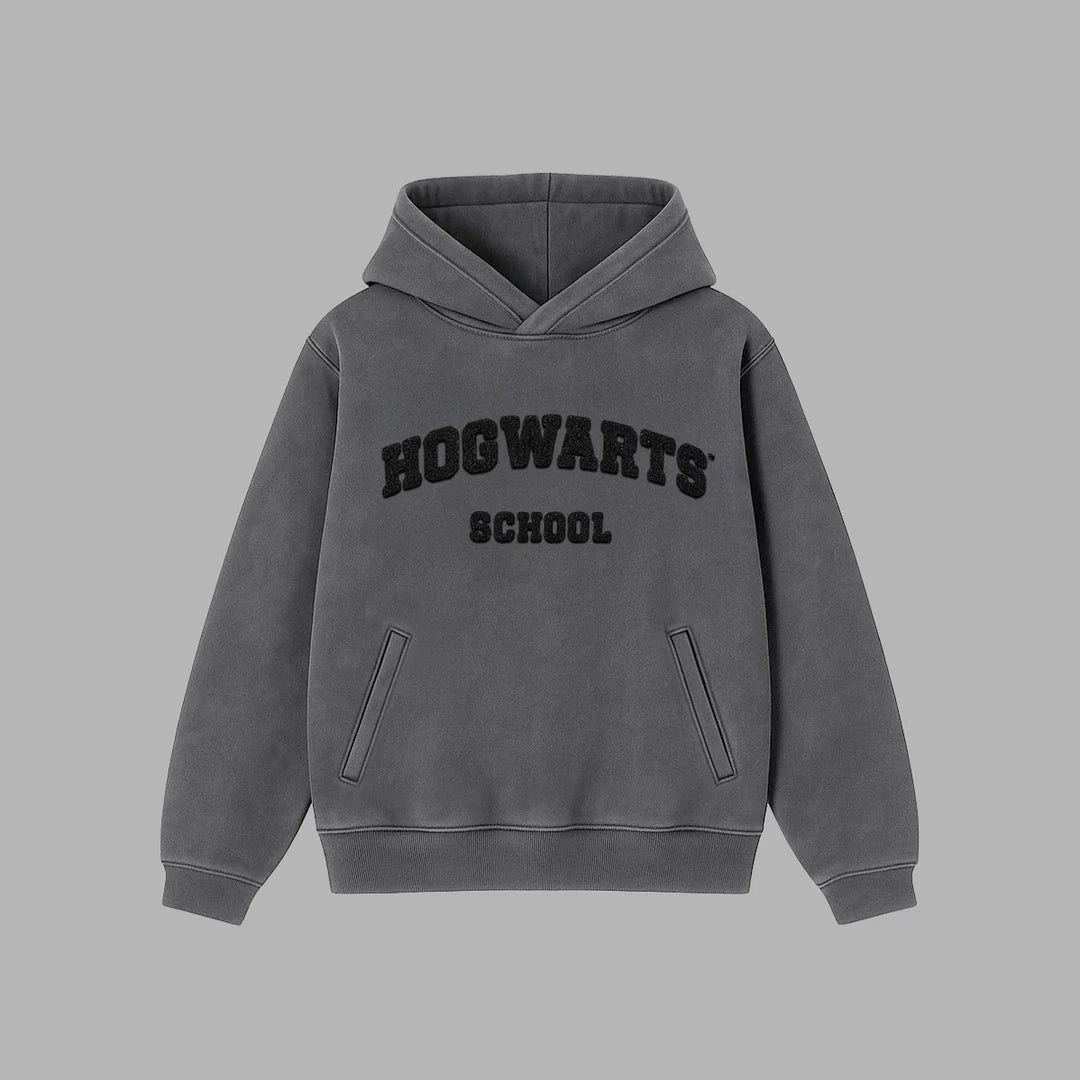 BLVCK x HARRY POTTER 聯名霍格華茲連帽衫 - 灰