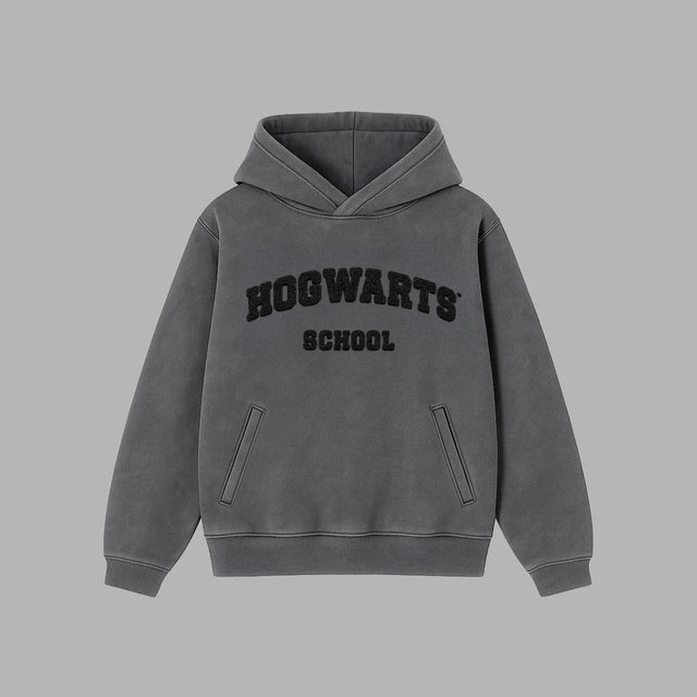 BLVCK x HARRY POTTER 聯名霍格華茲連帽衫 - 灰