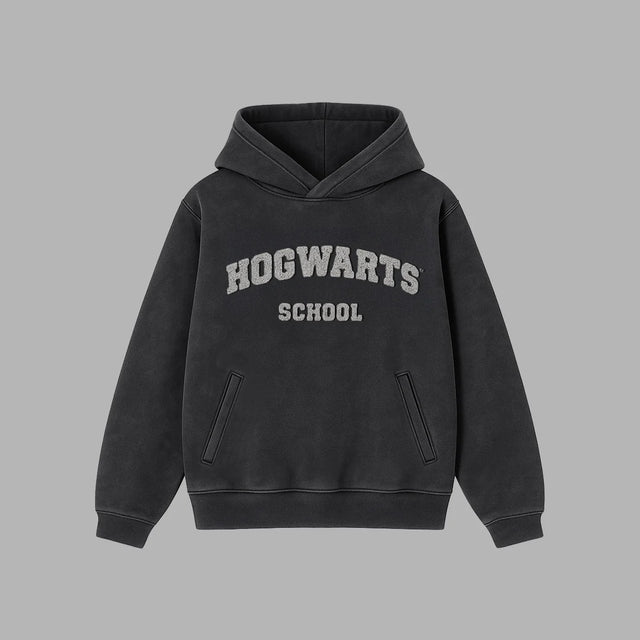 BLVCK x HARRY POTTER 聯名霍格華茲連帽衫 - 黑