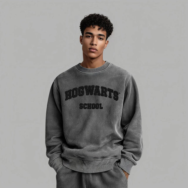 BLVCK x HARRY POTTER 聯名霍格華茲運動衫 - 灰