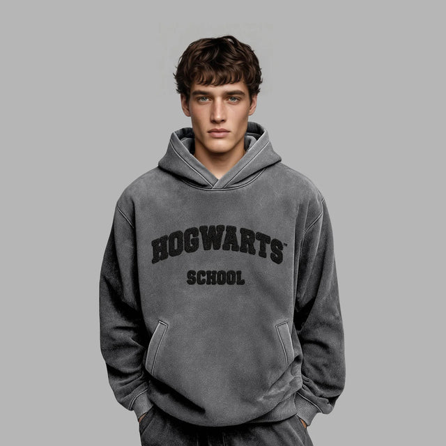 BLVCK x HARRY POTTER 聯名霍格華茲連帽衫 - 灰