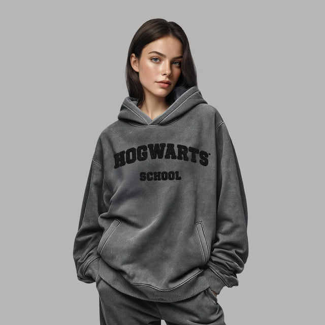 BLVCK x HARRY POTTER 聯名霍格華茲連帽衫 - 灰