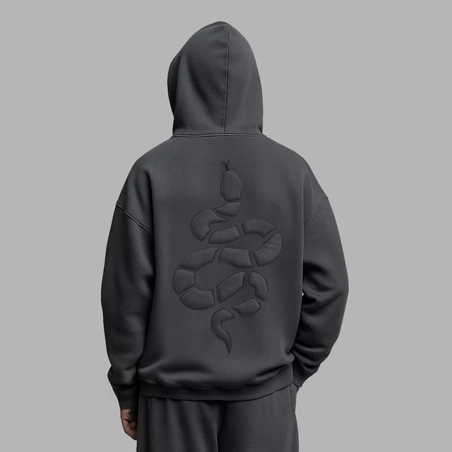 BLVCK x HARRY POTTER 聯名納吉尼浮雕連帽衫