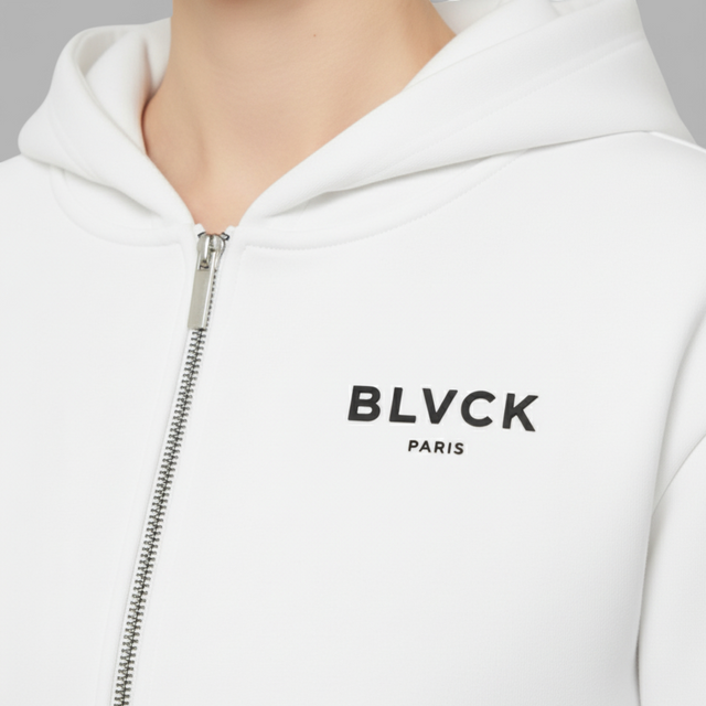 BLVCK 短版連帽外套(女款) - 白