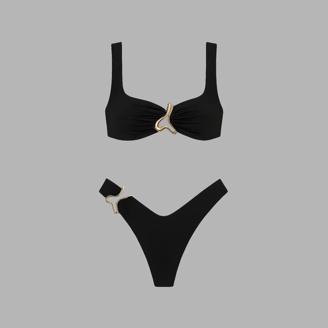 BLVCK 印花LOGO比基尼